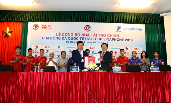 Công bố giải bóng đá quốc tế U23- Cúp VinaPhone 2018 và nhà tài trợ chính VNPT